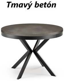 Okrúhly rozkladací jedálensky stôl MARION PLUS 100cm - 176cm Kominácia stola: dub lancelot - biele nohy