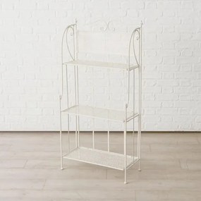 XXXLutz REGÁL, biela, železo, 59,6/29,2/120 cm - Dekorácie do záhrady - 004885970301