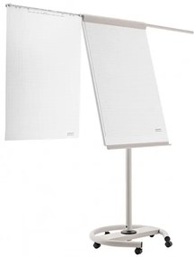 Flipchart Magnetoplan De Luxe 68 x 97 cm, mobilný, sivá / biela
