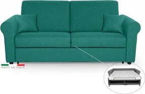 Rozkladacia POHOVKA NA KAŽDODENNÉ SPANIE SAVONA, 160, tyrkysová (atena 13)