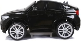 LEAN CARS Elektrické autíčko BMW X6M pre deti čierne lakované LED MP3