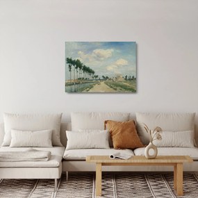 Sklenený obraz - Johan Barthold Jongkind, The Towpath, reprodukcia (70x50 cm)