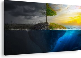 Obraz znázorňujúci dve strany (90x60 cm)
