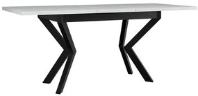 Jedálenský stôl Elarno 80 x 140/180 IV, Morenie: sonoma - L, Farby nožičiek: čierne kovové