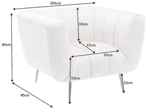 Kreslo Ablesse champagne black
