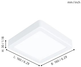 Eglo 99246 - LED stropné svietidlo FUEVA 5 LED/10,5W/230V