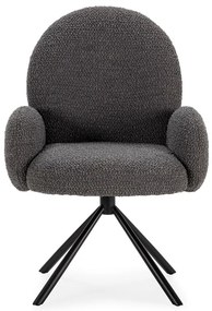 Tmavosivé kreslo Dario – Marckeric