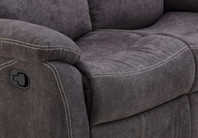 Dvojsedák Fortuna,šedá látka, funkcia polohovanie