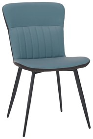 Kondela Jedálenská stolička, ekokoža, modrá/hnedá, KLARISA