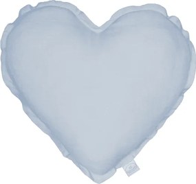 Mini ľanový vankúš srdca svetlo modrá 28 cm