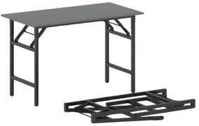 Konferenčný stôl FAST READY s čiernou podnožou 1200 x 600 x 750 mm, grafit