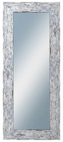 DANTIK - Zrkadlo v rámu, rozmer s rámom 50x120 cm z lišty Travertino strieborné (2893)