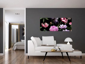 Obraz - Ilustrácie kvetov (120x50 cm)