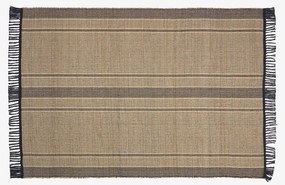 Obojstranný koberec z morskej riasy v čiernej a prírodnej farbe 160x230 cm Brunilda – Kave Home