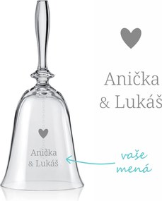 Pieskovaný zvonček Láska 18 cm