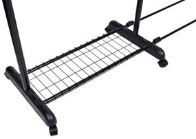 Vešiakový stojan na kolieskach RUFO čierny