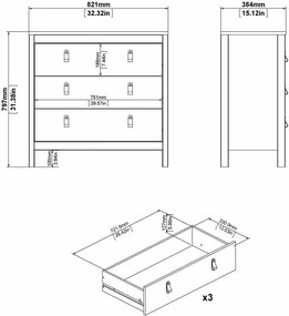 Komoda TWO REE 82 cm biela