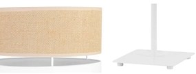 Stolná lampa Juta, 1x jutové/biele textilné tienidlo, n, w