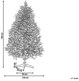 Zasnežený vianočný stromček 180 cm biely MASALA Beliani