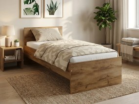 Posteľ ELISA 90 x 200 cm, dub artisan Rošt: S latkovým roštom, Matrac: Matrac COCO MAXI 20 cm