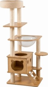 Mačací stromové škrabadlo HAPPY CAT 147x40x40 cm, béžové
