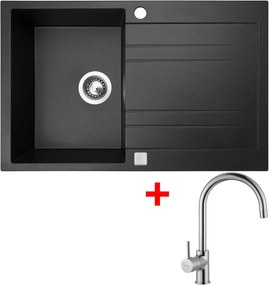 Set Sinks GRANDE 800 Metalblack + VITALIA Chróm