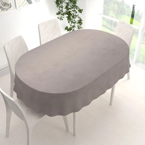 Biante Zamatový oválny obrus Velvet Prémium SVP-015 Latte 100x140 cm