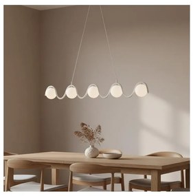 Luster na lanku SINUS 5xG9/8W/230V biely