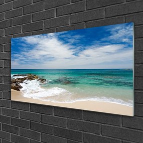 Skleneny obraz Pláž more príroda 100x50 cm
