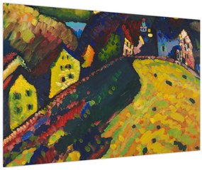 Obraz - Vasily Kandinsky, Houses at Murnau, reprodukcia (90x60 cm)