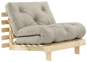 Sivobéžové rozkladacie ľanové kreslo Roots – Karup Design