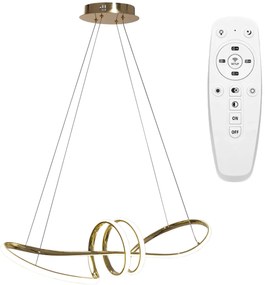 Toolight - LED závesné svietidlo APP824-CP + diaľkové ovládanie, zlatá, OSW-06662