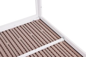 MultiGarden Záhradný stôl 6 miest 156x78 cm - béžová biela MultiGarden