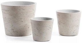Betónové kvetináče v súprave 3 ks ø 23,5 cm Low – Kave Home