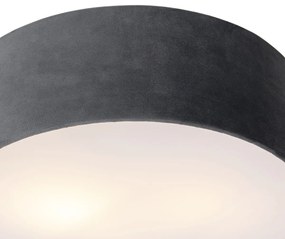 Moderné stropné svietidlo sivé 30 cm so zlatým vnútrom - Drum