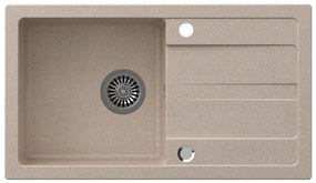 Sapho - Kuchynský drez 77x44 cm granit/béžový