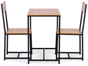 ModernHome Zostava nábytku - stôl a 2 kovové stoličky