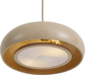 Retro závesná lampa Taupe s kovovým tienidlom 2-svetelná - Macaron