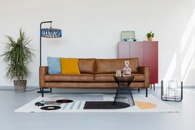 Hnedá pohovka z imitácie kože 216 cm Rate - Scandic