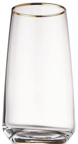 TOUCH OF GOLD Pohár na longdrink so zlatým okrajom 480 ml