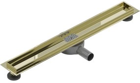 Mexen Flat 360, telo žľabu s rotačným sifónom 70 cm, zlatá lesklá, 1540070