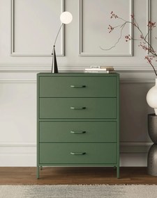 Moderná komoda Carla na nohách: tmavo zelená (1580)