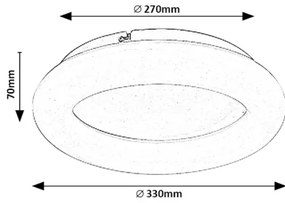 Rabalux 71168 - LED Stropné svietidlo CELIE LED/24W/230V pr. 33 cm biela