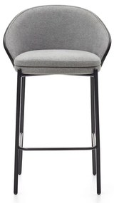 Čierno-sivá barová stolička (výška sedadla 65 cm) Eamy – Kave Home