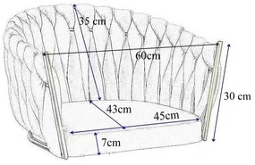 LuxuryForm DESIGN Stolička NORDEN VELUR na striebornej podstave s kolieskami - zelená