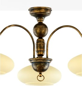 BRILAGI - Prisadený luster MOLLERO 3xE27/15W/230V pr. 84 cm bronz/patina