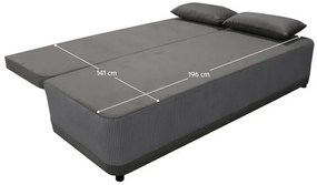 Rozkladacia pohovka SENTIS sivá