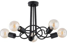 Prisadený luster WINGO 5xE27/15W/230V čierna