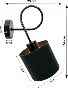 BERGE Nástenné LED svietidlo - LOFT ABAZUR - zlaté