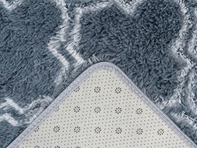 TZ Sivo-modrý vzorovaný koberec shaggy Decor Latern Rozmer: 100x150 cm